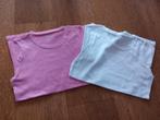 Effen t-shirts roze en wit zomer meisje maat 134/140, Meisje, Ophalen of Verzenden, Zo goed als nieuw, Shirt of Longsleeve