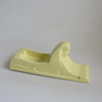 Cendrier Sphinx, jaune Petrus Regout Maastricht 1935-1950, Enlèvement ou Envoi