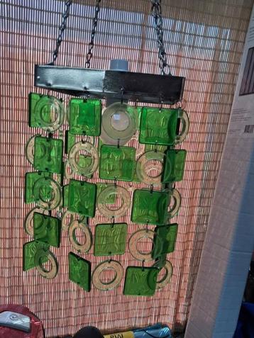 Vintage groene kroonluchter beschikbaar voor biedingen