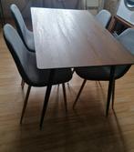 Nieuwe tafel met 4 stoelen, Comme neuf, Enlèvement ou Envoi