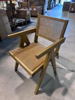 Madam Stoltz Houten Rattan Chandigarh Stoel 50x50x84cm, Huis en Inrichting, Ophalen, Nieuw, Hout, Eén