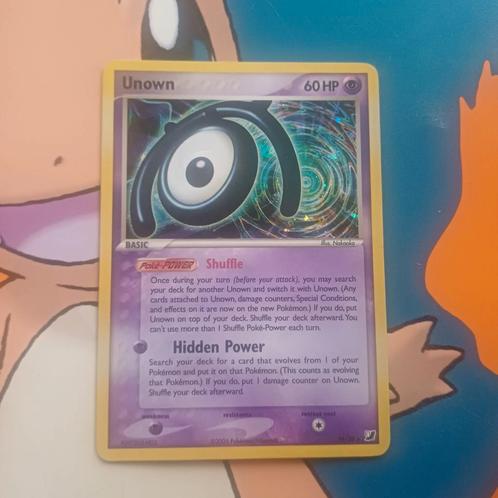 Unown [M] (UF M/28) EX Unseen Forces, Hobby en Vrije tijd, Verzamelkaartspellen | Pokémon, Nieuw, Losse kaart, Foil, Ophalen of Verzenden