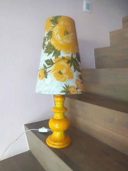 1970s vintage lamp tafelmodel keramiek flower power, Verzamelen, Retro, Huis en Inrichting, Ophalen of Verzenden