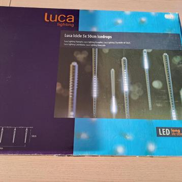 Lumières de Noël ou de fête, Ice drops, marque Luca, 2 sets