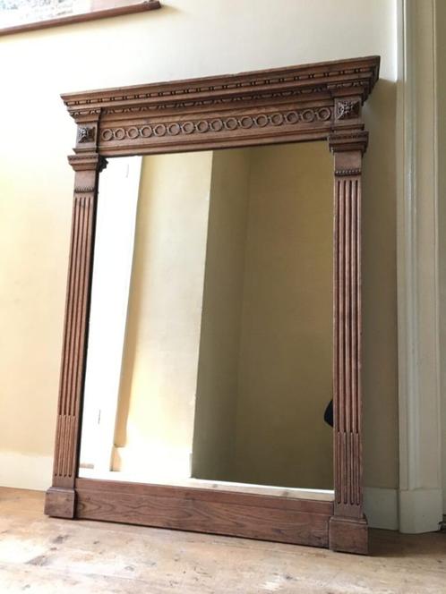 Kasteel Spiegel eiken Loire Streek 1.39 m. Frans 19e eeuws, Antiek en Kunst, Antiek | Spiegels, 100 tot 150 cm, 100 tot 150 cm