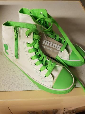 Baskets vert et blanc en tissu 