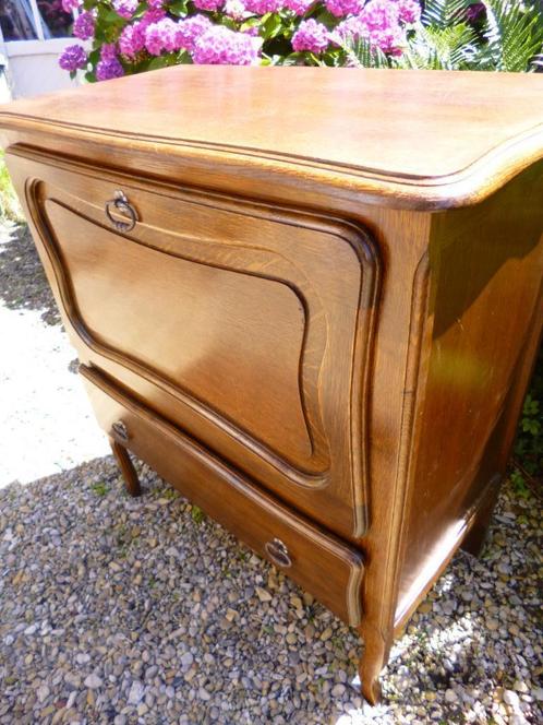 Vintage eikenhouten dressoir met lade en secretaresseopening, Huis en Inrichting, Kasten | Ladekasten, Gebruikt, Minder dan 100 cm