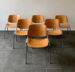 6 Castelli design stoelen, Huis en Inrichting, Stoelen, Ophalen, Gebruikt, Metaal, Vintage
