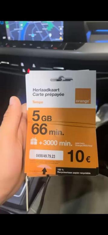 Carte sim orange déjà enregistrée, Télécoms, Enlèvement, Neuf, Orange, Carte Sim