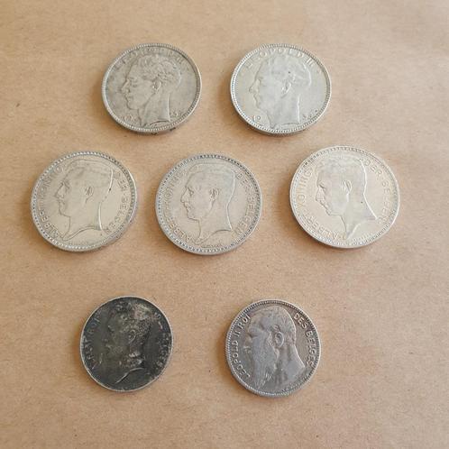7 Zilveren Munten Belgie, Postzegels en Munten, Munten | België, Setje, Zilver, Zilver, Ophalen