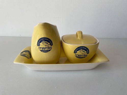Vintage melk- en suikerpotje Boch, Antiek en Kunst, Antiek | Servies compleet, Ophalen of Verzenden