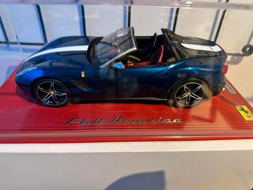 FERRARI F60 AMERICA 1/18 BBR 2014 P18125V BLUE NART, Hobby en Vrije tijd, Modelauto's | 1:18, Zo goed als nieuw, Auto, Kyosho