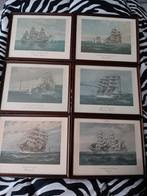 Verzameling prenten van schepen zes stuks ., Antiek en Kunst, Kunst | Tekeningen en Fotografie, Ophalen