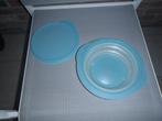 Opvouwbaar blauw tupperware, Huis en Inrichting, Keuken | Tupperware, Ophalen of Verzenden, Zo goed als nieuw, Blauw