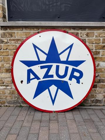 AZUR 120 cm dubbelzijdig emaille reclamebord beschikbaar voor biedingen