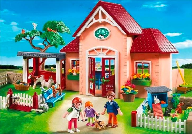 Playmobil Dierenkliniek met stal  set 5529, Kinderen en Baby's, Speelgoed | Playmobil, Zo goed als nieuw, Complete set, Ophalen
