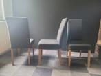 Trois chaise en tissus gris de chez Leen bakker, Grijs, Drie, Stof, Ophalen of Verzenden