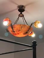 Lustre en albâtre art nouveau, Ophalen