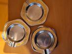 asbak 3 stuks inox circa 9cm diameter, Ophalen of Verzenden, Gebruikt, Asbak