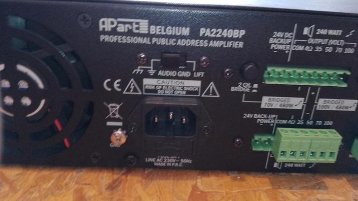 AP art PA2240BP professional Pa.Gebruikt maar in goede staat, Audio, Tv en Foto, Versterkers en Ontvangers, Gebruikt, 120 watt of meer