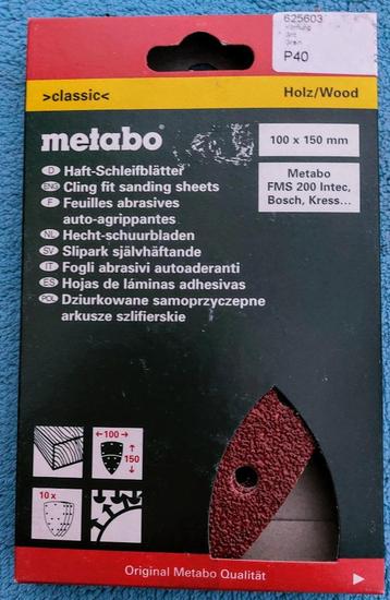Hecht-schuurbladen Metabo (model strijkijzer). beschikbaar voor biedingen