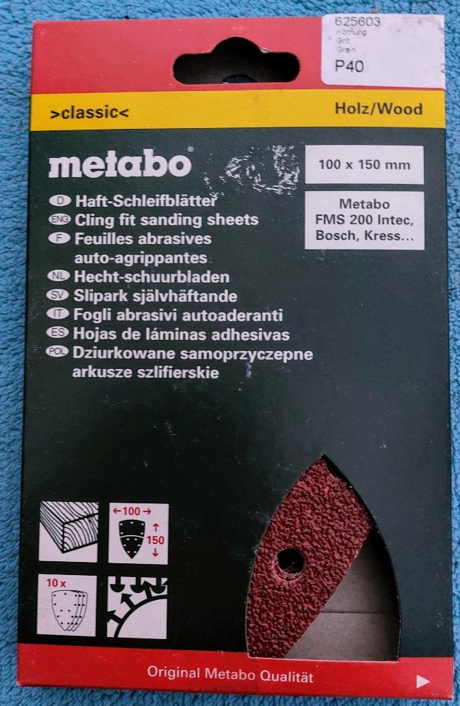 Hecht-schuurbladen Metabo (model strijkijzer)., Zakelijke goederen, Machines en Bouw | Houtbewerking, Ophalen of Verzenden