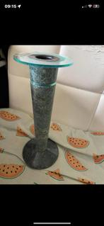 Postmoderne groene marmeren kandelaar jaren 80, Ophalen, Zo goed als nieuw