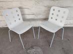 2 stoelen, Enlèvement, Comme neuf, Gris, Métal