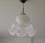 Glazen hanglamp wit, Ophalen, Jaren 60, Minder dan 50 cm, Glas