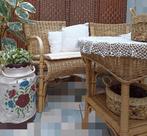 Rotan bamboe stoelen en tafel, Huis en Inrichting, Stoelen, Gebruikt, Ophalen