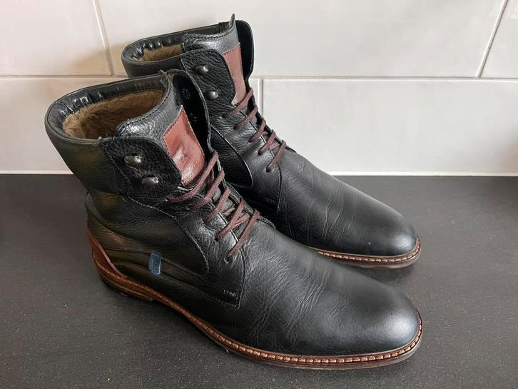 Floris van Bommel herenschoenen maat 9.5 / 43.5 H, Kleding | Heren, Schoenen, Zo goed als nieuw, Veterschoenen, Zwart, Ophalen of Verzenden