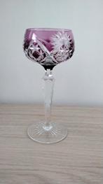 1 verre à vin en cristal Val St Lambert 19,3 cm H, Antiquités & Art, Enlèvement ou Envoi