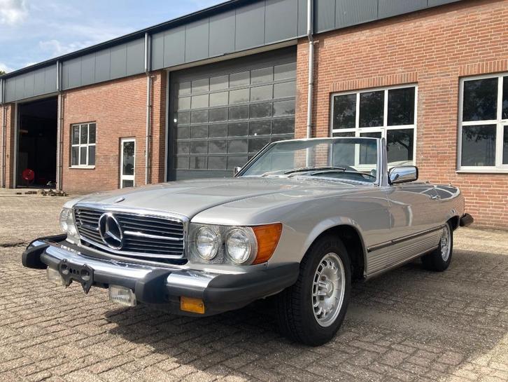Mercedes 450SL 1977, Auto's, Oldtimers, Bedrijf, Te koop, Airconditioning, Lichtmetalen velgen, Metaalkleur, Mercedes-Benz, Benzine