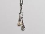 Ketting edelstaal met parel Morellato 42+3 cm, Handtassen en Accessoires, Kettingen, Overige materialen, Verstelbaar, Wit, Ophalen of Verzenden