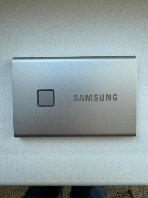 SSD portable Samsung T7 Touch 500 Go, argent, Informatique & Logiciels, Disques durs, Utilisé, Laptop, Externe, USB, Enlèvement ou Envoi