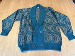 Vintage heren gebreide cardigan trui abstract geometrisch ma, Kleding | Heren, Truien en Vesten, Ophalen of Verzenden, Zo goed als nieuw