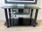 Moderne glazen TV meubel in goede staat !, 100 tot 150 cm, Ophalen of Verzenden, Minder dan 100 cm, Modern