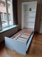 2 opklapbare éénpersoonsbedden in witte kast, Enlèvement, Comme neuf