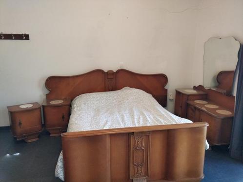 Vintage slaapkamer, Huis en Inrichting, Slaapkamer | Complete slaapkamers, Gebruikt, Tweepersoons, Ophalen