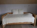 Bed(bank), Comme neuf, Beige, Bois d'échafaudage, 90 cm