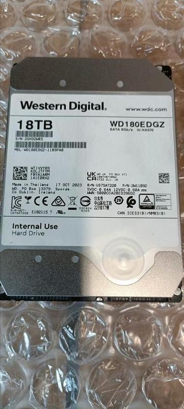 Western Digital 18TB sata WD180EDGZ