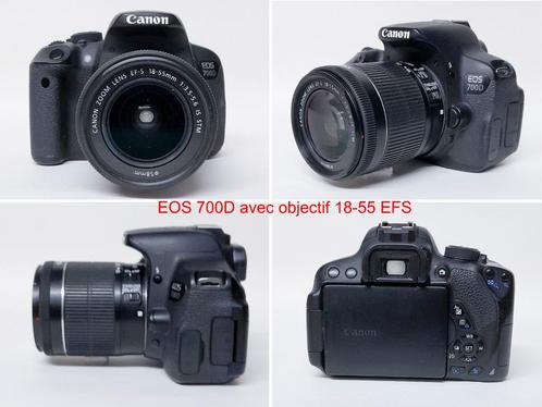 Boitier photo EOS 700D avec 2 objectifs et divers accessoire, Audio, Tv en Foto, Fotocamera's Digitaal, Gebruikt, Spiegelreflex