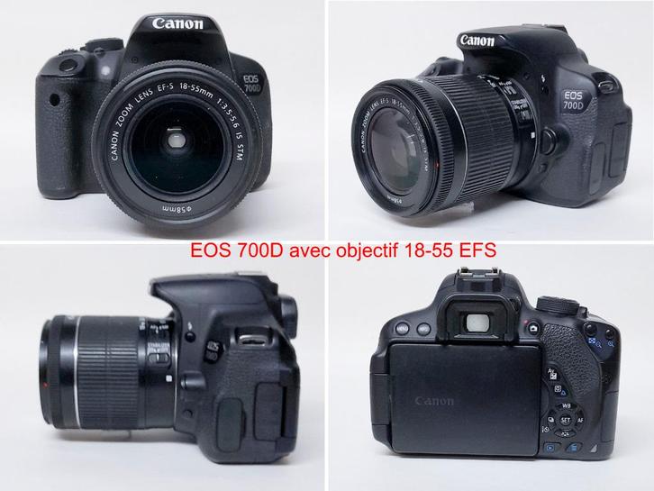 Boitier photo EOS 700D avec 2 objectifs et divers accessoire, Audio, Tv en Foto, Fotocamera's Digitaal, Gebruikt, Spiegelreflex