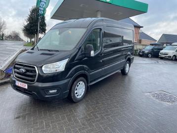 Ford Transit 350 L3 Trend (bj 2020), Auto's, Bestelwagens en Lichte vracht, 4 deurs, Stof, 4 cilinders, Zwart
