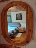 miroir marque Safac - pin fabriqué en Laponie, Comme neuf, Ovale, Enlèvement, Moins de 100 cm