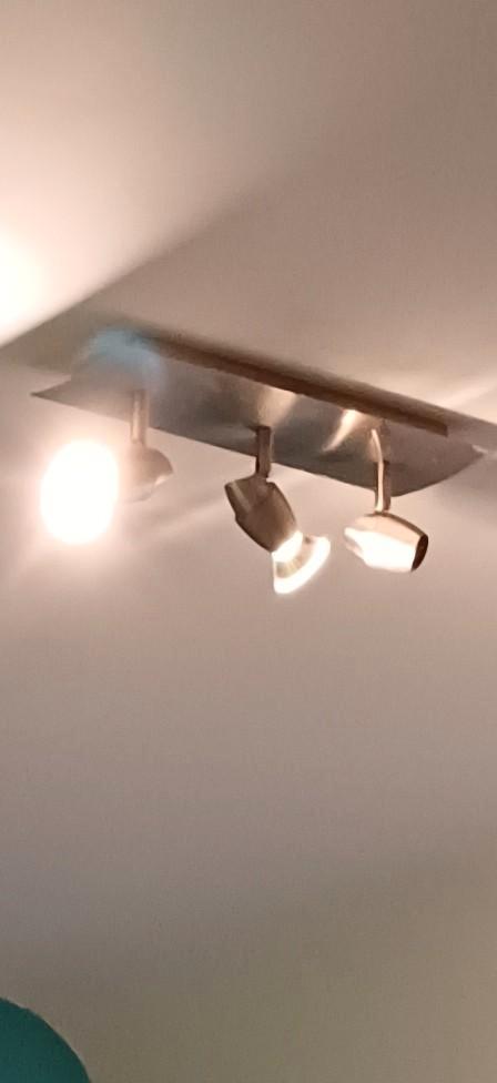 Plafonnier 3 spots GU10 marque Massive, Huis en Inrichting, Lampen | Spots, Gebruikt
