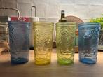 Leuk kleurig glazenset 4 stuks, Collections, Verres & Petits Verres, Enlèvement, Utilisé