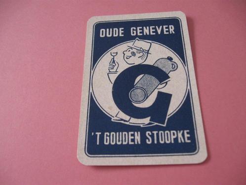 1 oude losse speelkaart 't Gouden Stoopke Genever (135), Verzamelen, Speelkaarten, Jokers en Kwartetten, Zo goed als nieuw, Speelkaart(en)