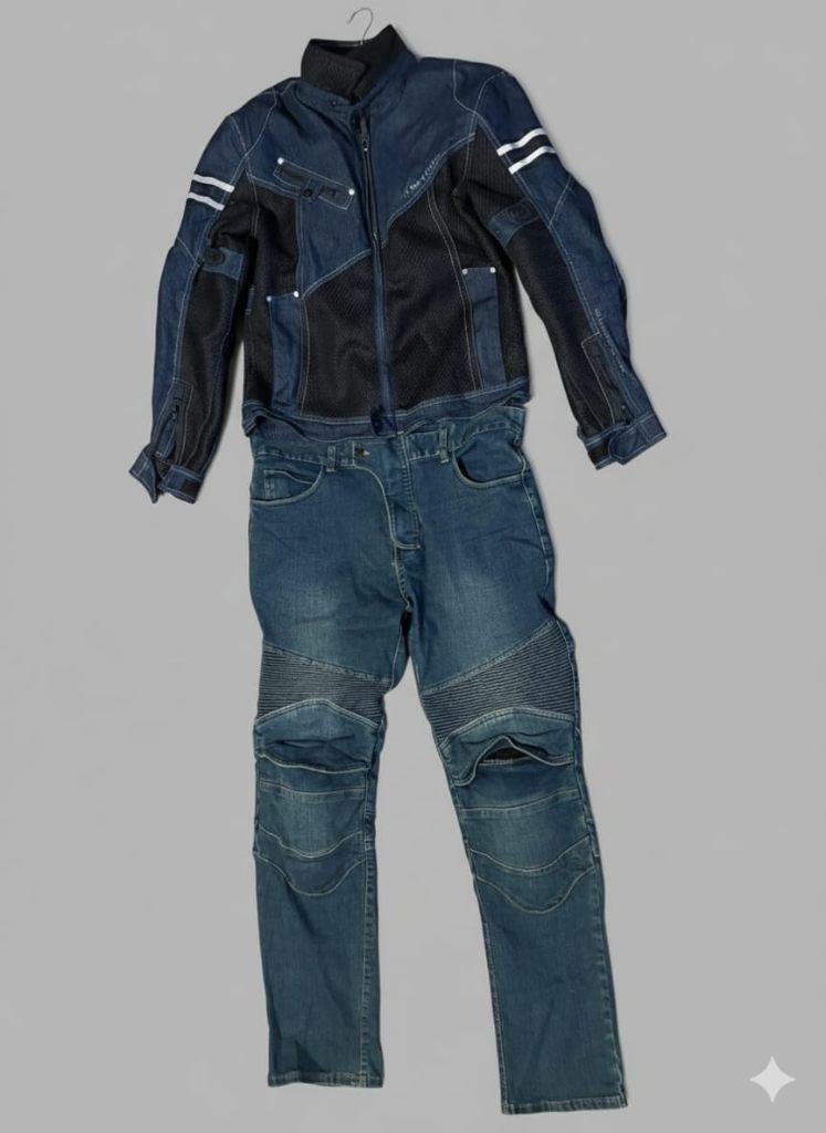 Combinaison en jeans ( pantalon et veste) + cadeau, Motos, Vêtements | Vêtements de moto, Combinaison, Femmes, Hommes, Neuf, sans ticket