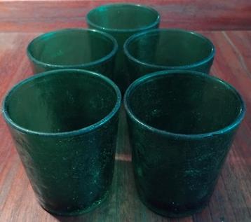 5 Arcopal Arcoroc Sierra Groene Vintage Glazen Set bekers beschikbaar voor biedingen